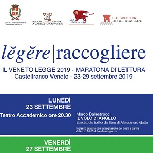 Immagine per Il Veneto legge 2019 - Maratona di lettura - legere | raccogliere - 23/29 settembre 2019